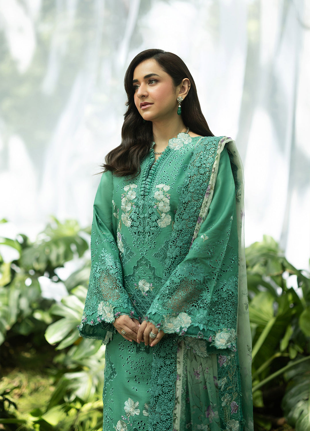 Elaf Premium Unstitched Embroidered Lawn 3 Piece Suit EL26ULF Lover Eden ELQ-2A - Festive Collection