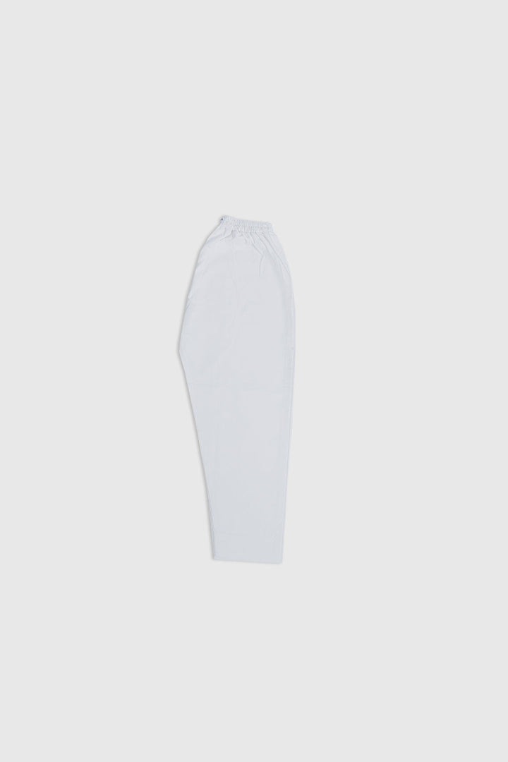 Muraqsh Ready To Wear Solids Cotton Boys Off White Blended Kurta Trouser MUR-OWK - Summer Collection