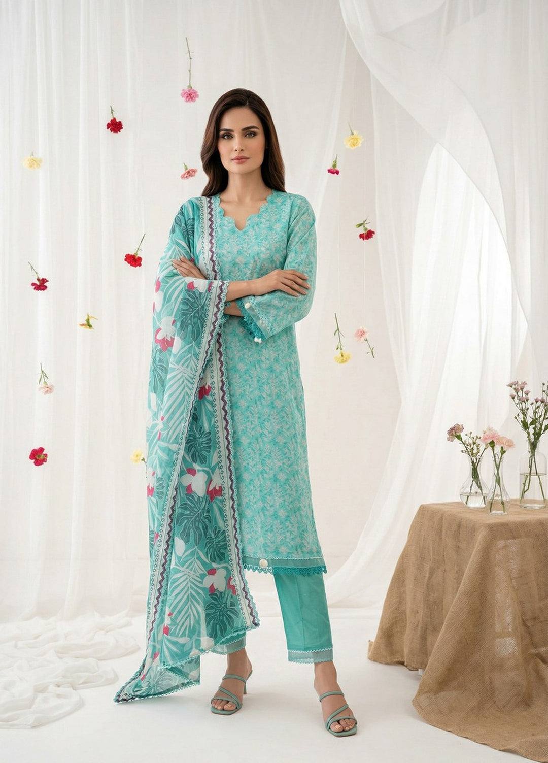 Salina by Regalia Textiles Unstitched Digital Printed Lawn 3 Piece Suit RG26ULSP D10 - Casual Collection