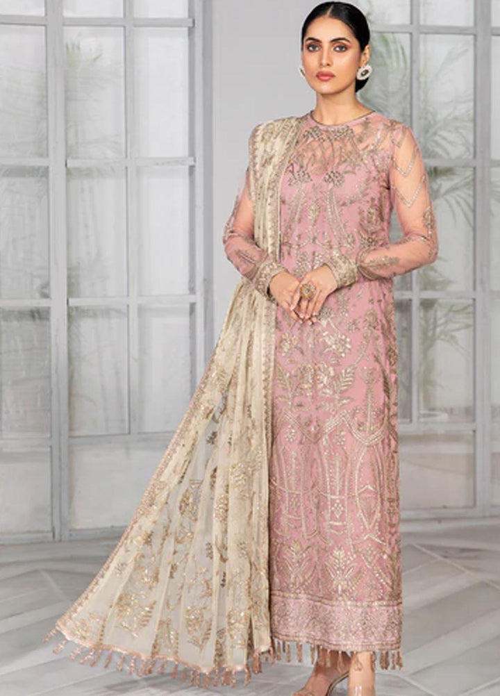 Bahaar by Zarif Embroidered  Suits Unstitched 3 Piece ZB 07 BLUSH - Luxury Collection