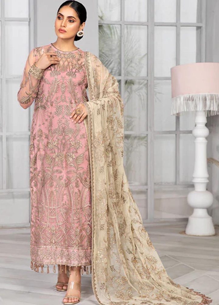 Bahaar by Zarif Embroidered  Suits Unstitched 3 Piece ZB 07 BLUSH - Luxury Collection