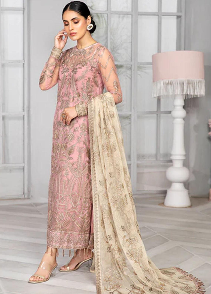 Bahaar by Zarif Embroidered  Suits Unstitched 3 Piece ZB 07 BLUSH - Luxury Collection