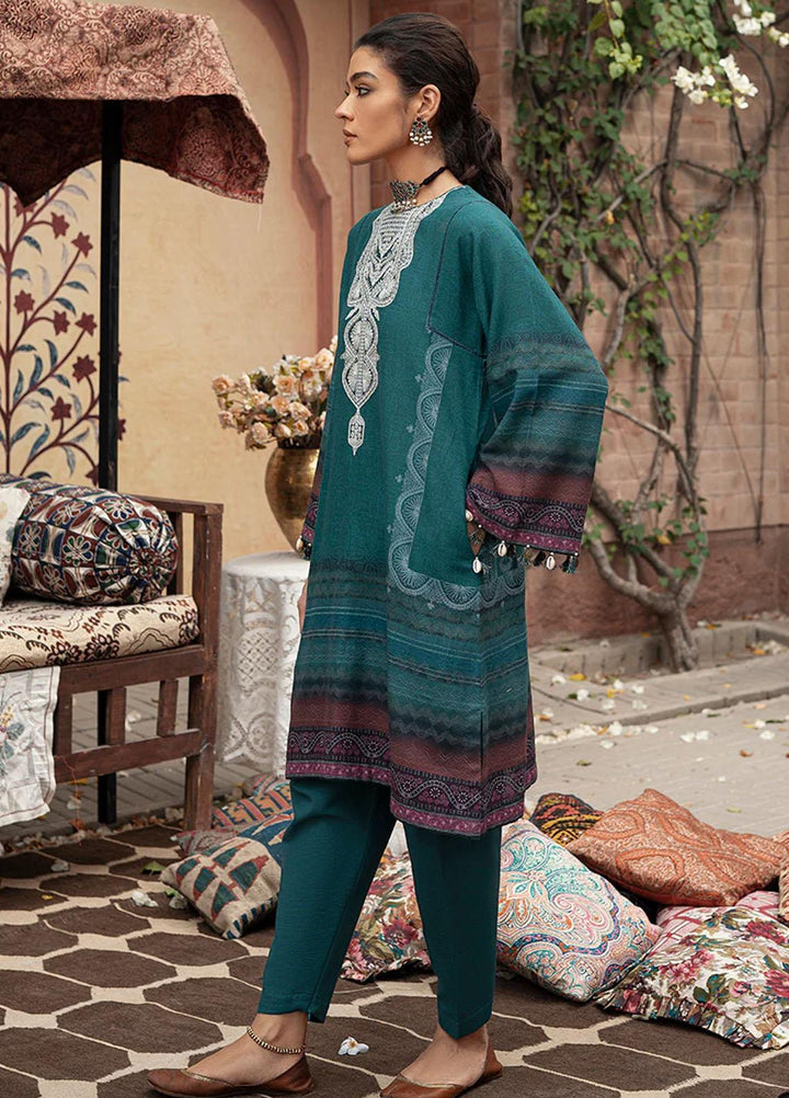 Cross Stitch Embroidered Khaddar Suits Unstitched 2 Piece CS22W 10 Speckle Forest - Winter Collection