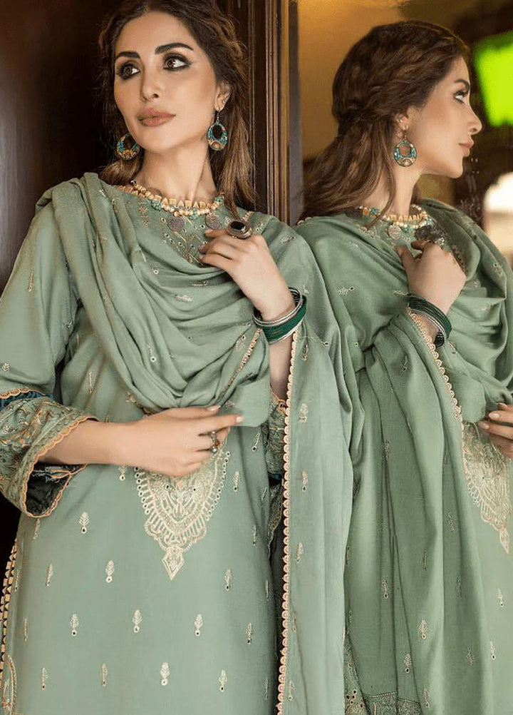 Laadli by Humdum Embroidered Woolen Suits Unstitched 3 Piece HD22L D-10 - Winter Collection