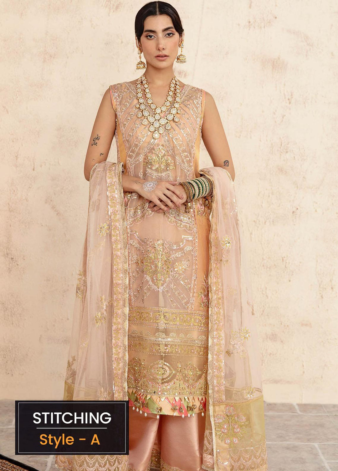 Sakhiyan by Asifa & Nabeel Embroidered Missouri Suits Unstitched 3 Piece AN22SSF-06 Sila - Festive Collection