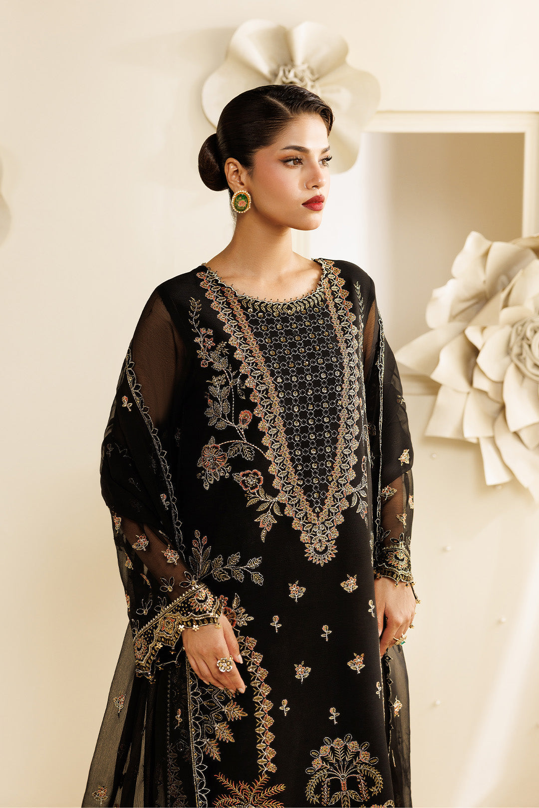 Sireine by Alizeh Fashion Unstitched Embroidered Chiffon 3 Piece Suit AF26UCS AF-CH-2294-HALO - Festive Collection