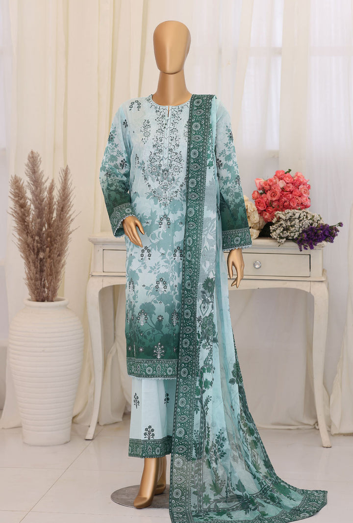 Virsa by HZ Textiles Unstitched Embroidered Lawn 3 Piece Suit VEC-1170 - Casual Collection