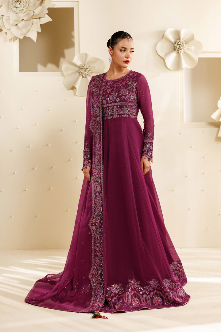 Sireine by Alizeh Fashion Unstitched Embroidered Chiffon 3 Piece Suit AF26UCS AF-CH-2293-RUBYRA - Festive Collection