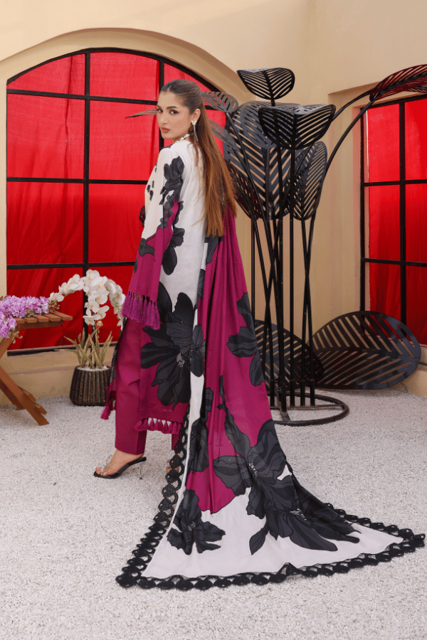 Summer Muse by Huma Gul Unstitched Printed Lawn 3 Piece Suit LILY HG-802 - Casual Collection