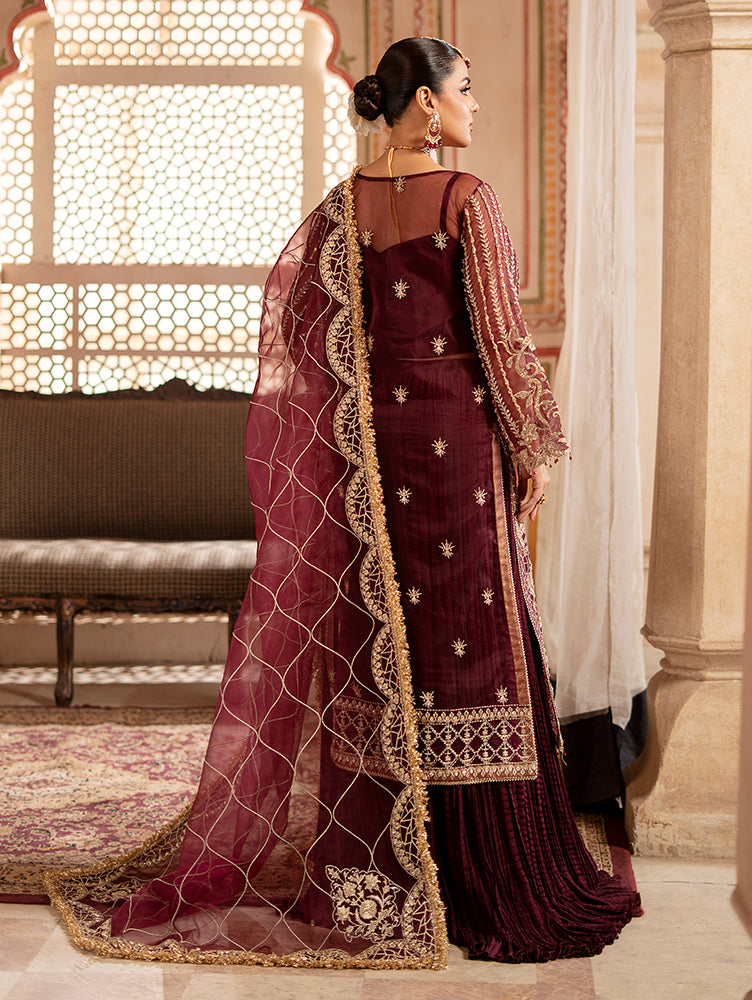 Zebtan Women Unstitched Embroidered Organza 3 Piece Suit RZ-03 Festive Collection