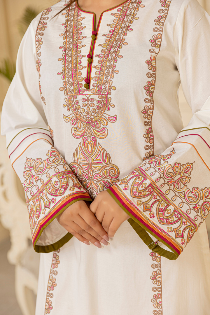 Waresha Women RTW Embroidered Lawn 2 Piece Suit GW06 - Festive Collection