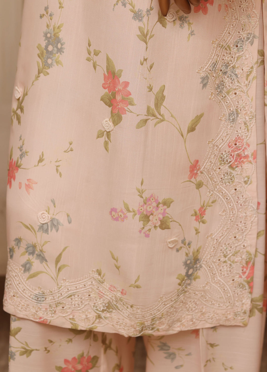 Majestic by HZ Textiles RTW Embroidered Raw Silk 3 Piece Suit HZ26RSM Bisque XRPE-3P-005 - Casual Collection