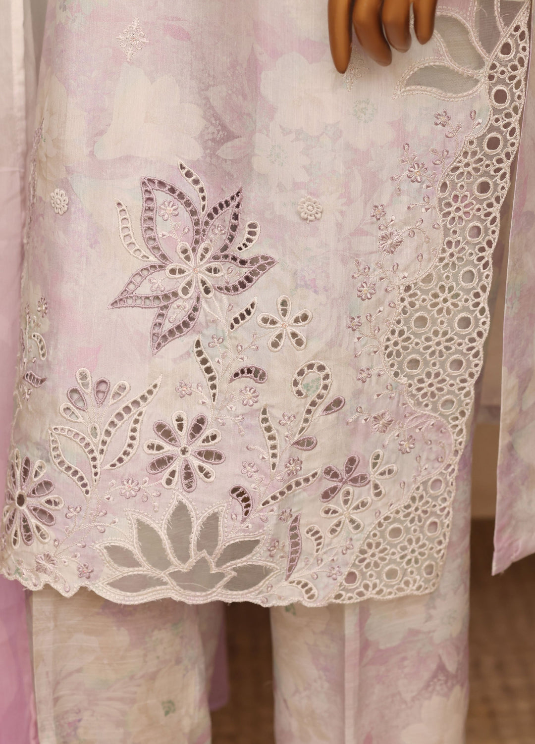 Majestic by HZ Textiles RTW Embroidered Raw Silk 3 Piece Suit HZ26RSM Wisteria XRPE-3P-004 - Casual Collection