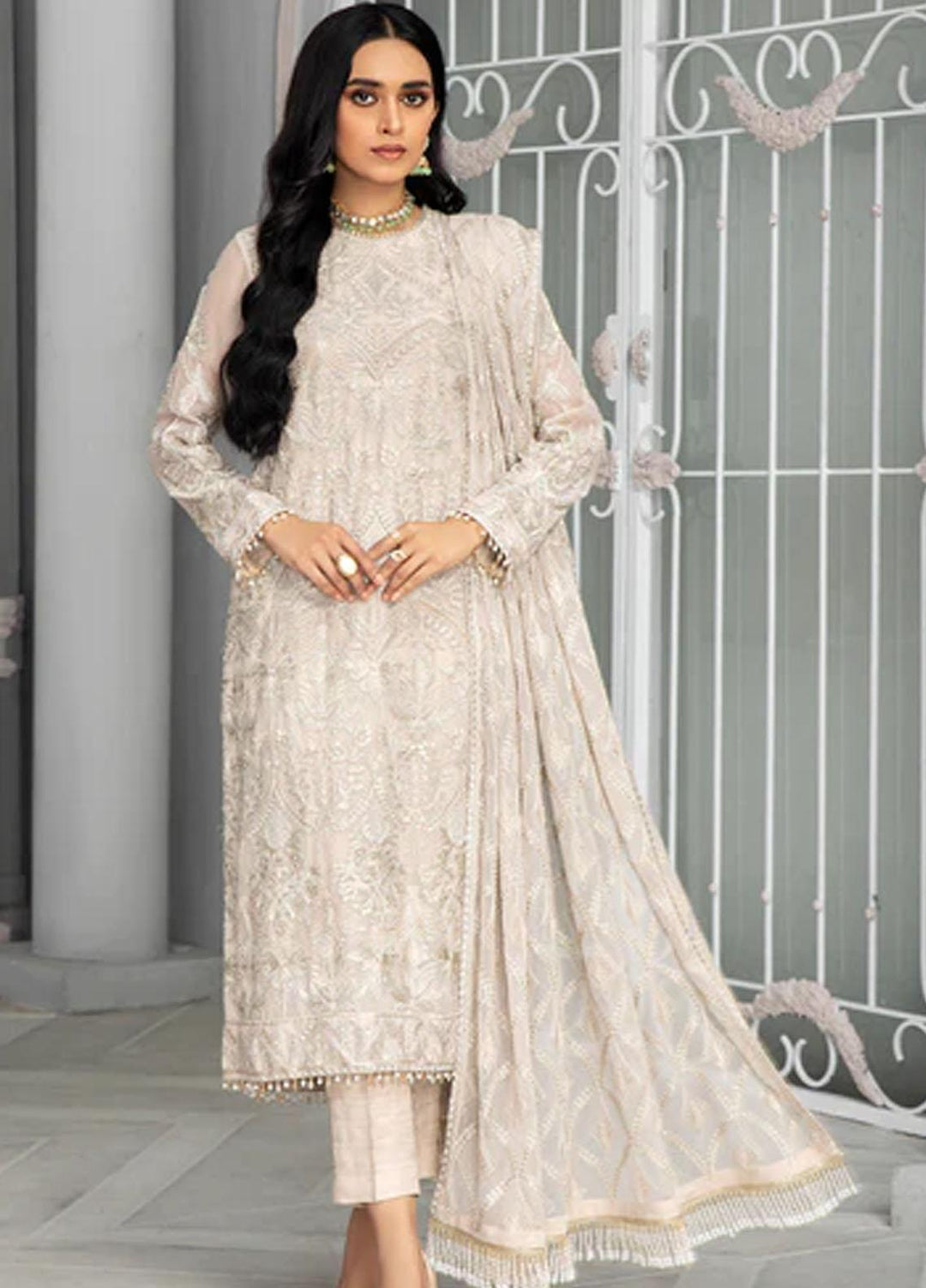 Bahaar by Zarif Embroidered  Suits Unstitched 3 Piece ZB 08 FAUNA - Luxury Collection