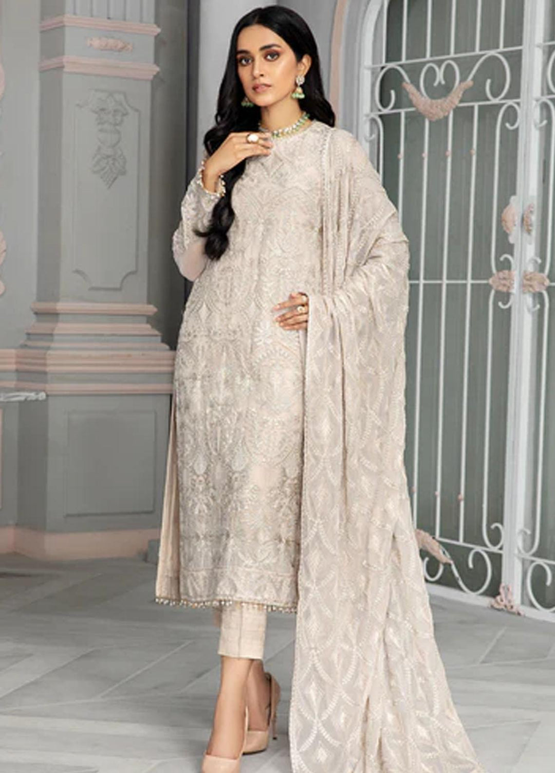 Bahaar by Zarif Embroidered  Suits Unstitched 3 Piece ZB 08 FAUNA - Luxury Collection