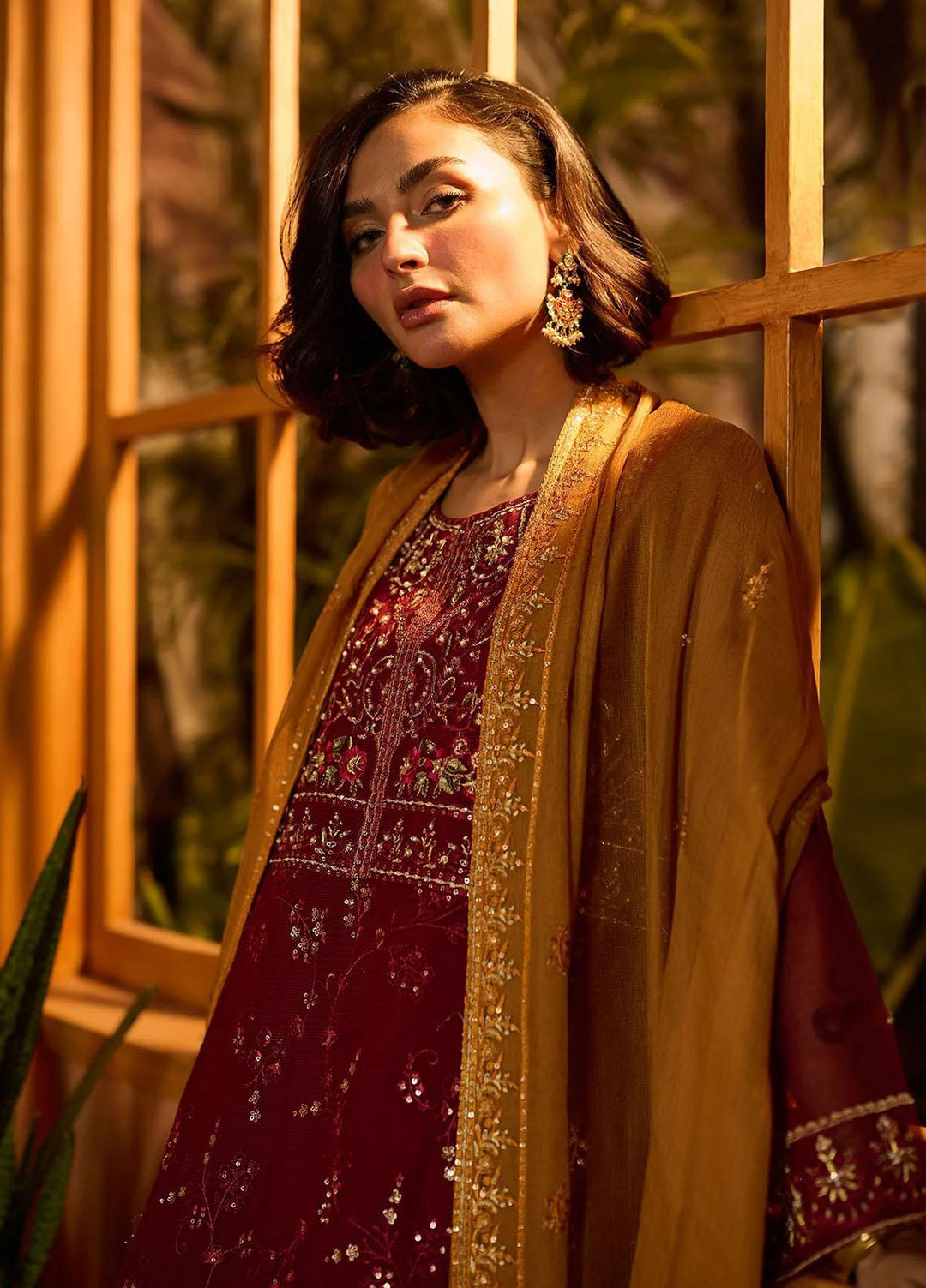 Dhanak Pret   3 Piece Suit DL-0206 MAROON