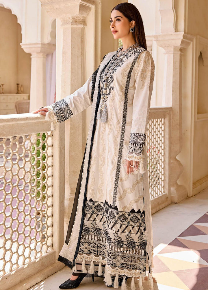 Eid e Nobahar By Maryum N Maria Embroidered Lawn Suits Unstitched 3 Piece MNM23EN MLFD-086 VEX - Luxury Summer Collection