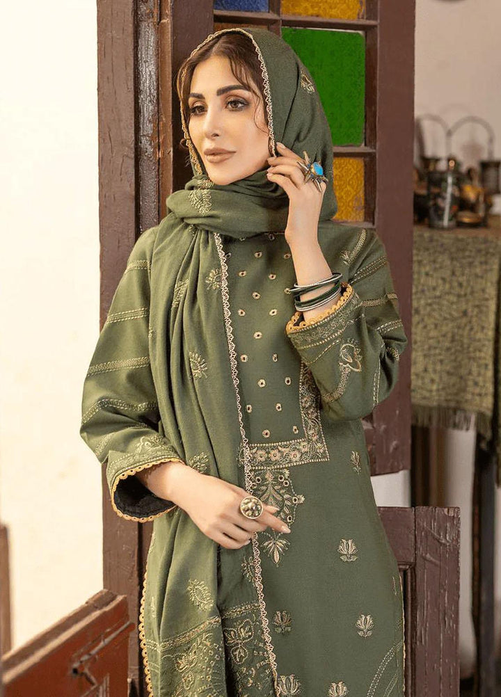 Laadli by Humdum Embroidered Woolen Suits Unstitched 3 Piece HD22L D-09 - Winter Collection