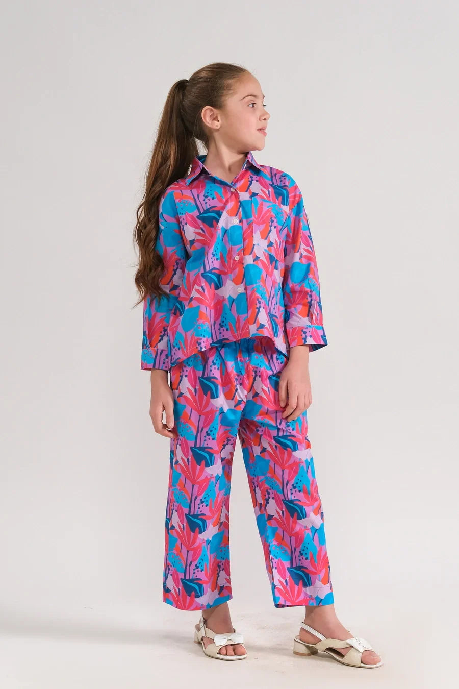 Dhaga Kids Pret Printed Poly lawn 2 Piece Capri SPD25K06 - Summer Collection