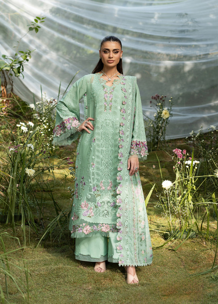 Elaf Premium Unstitched Embroidered Lawn 3 Piece Suit EL26ULF Daisy Chain ELQ-3A - Festive Collection