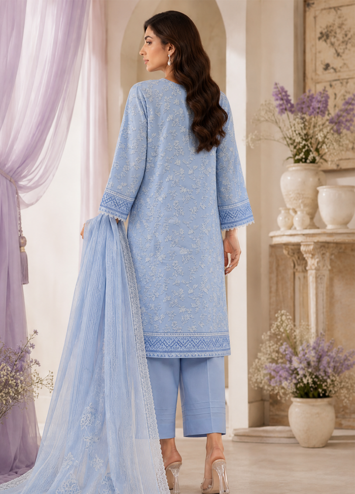 Nakshkari by HZ Textiles Unstitched Embroidered Lawn 3 Piece Suit NEC-1218 Casual Collection