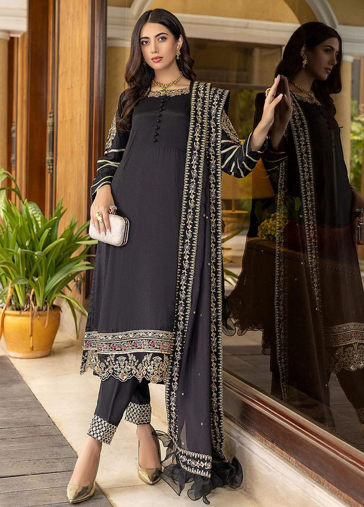 Azure Pret Embroidered Cotton Silk 3 Piece Dress Vintage Jewel VJVG297