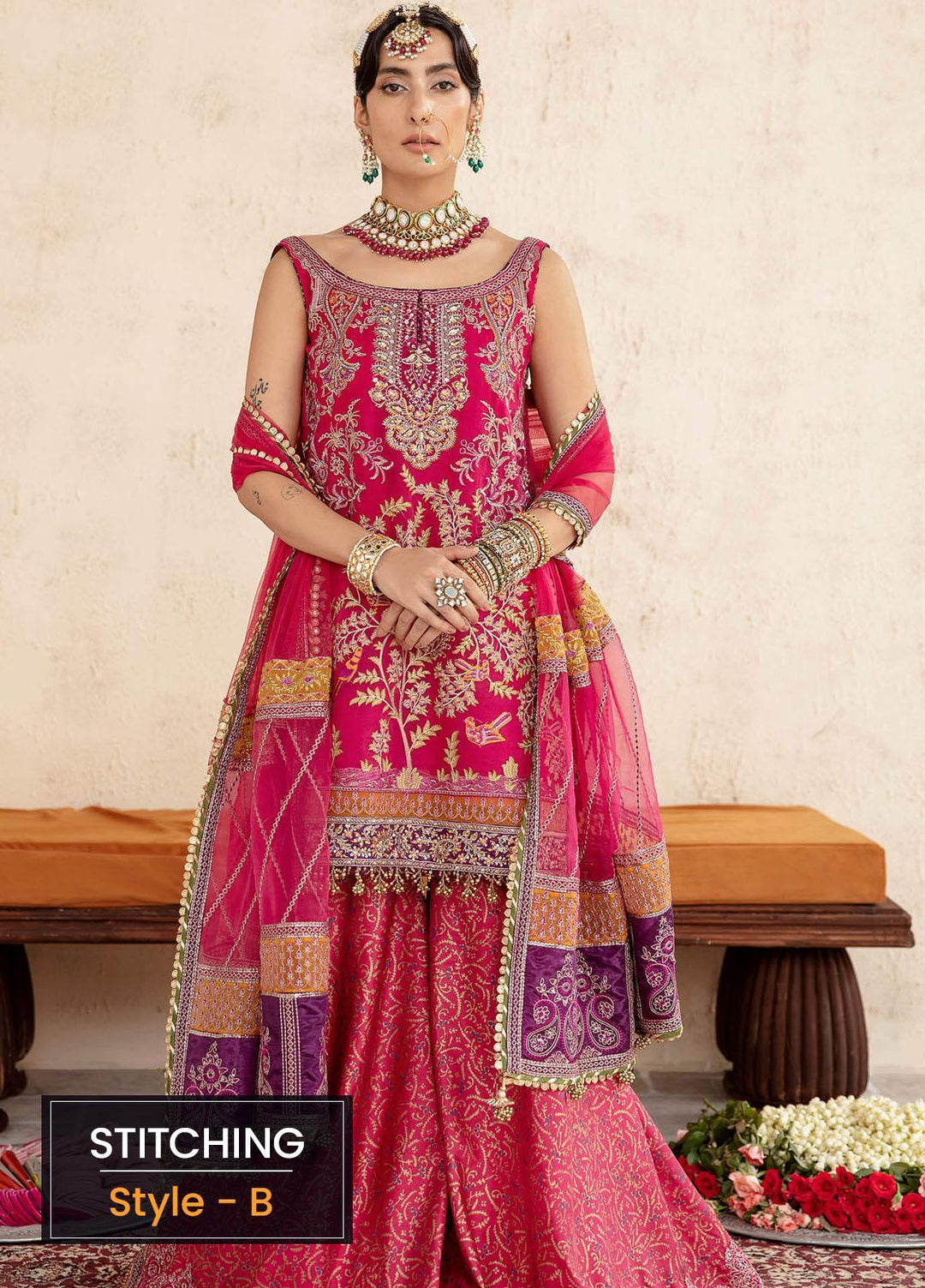 Sakhiyan by Asifa & Nabeel Embroidered Organza Suits Unstitched 3 Piece AN22SSF-04 Vasl - Festive Collection