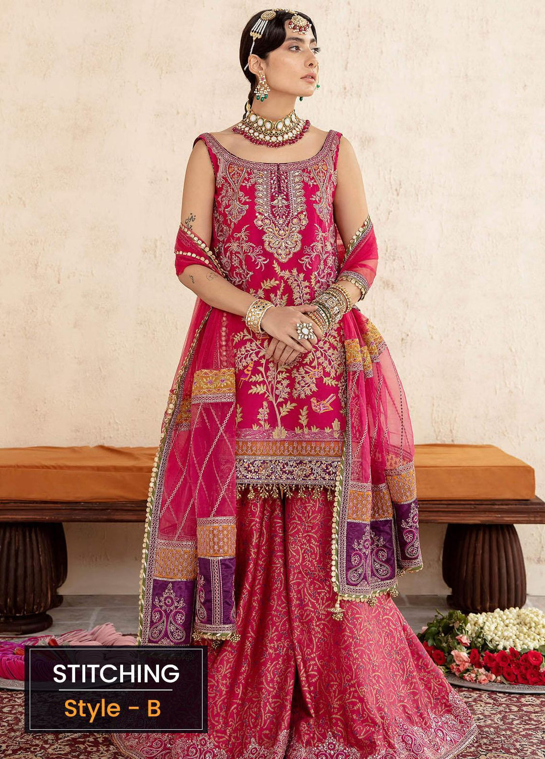 Sakhiyan by Asifa & Nabeel Embroidered Organza Suits Unstitched 3 Piece AN22SSF-04 Vasl - Festive Collection