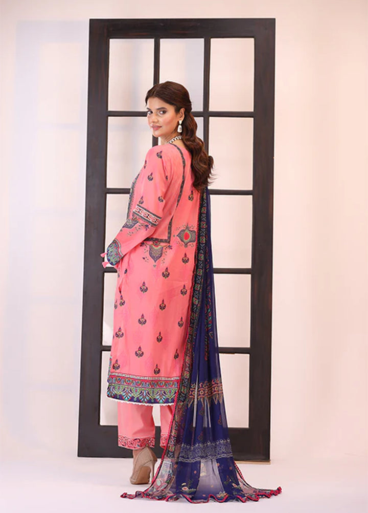 La Elise Women Unstitched Embroidered Lawn 3 Piece Suit 0001204 Gianna - Casual Collection
