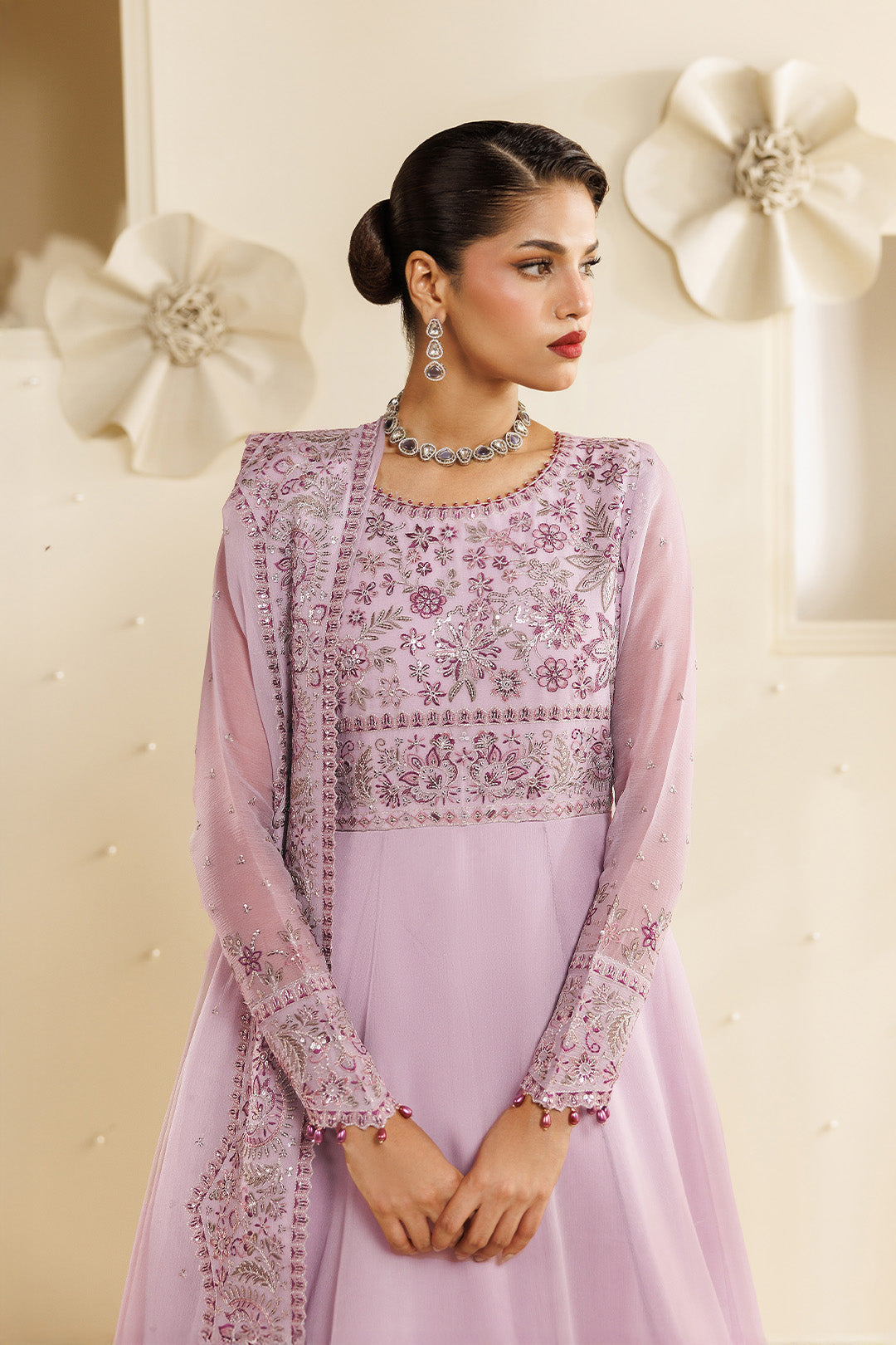 Sireine by Alizeh Fashion Unstitched Embroidered Chiffon 3 Piece Suit AF26UCS AF-CH-2292-FEATHER - Festive Collection