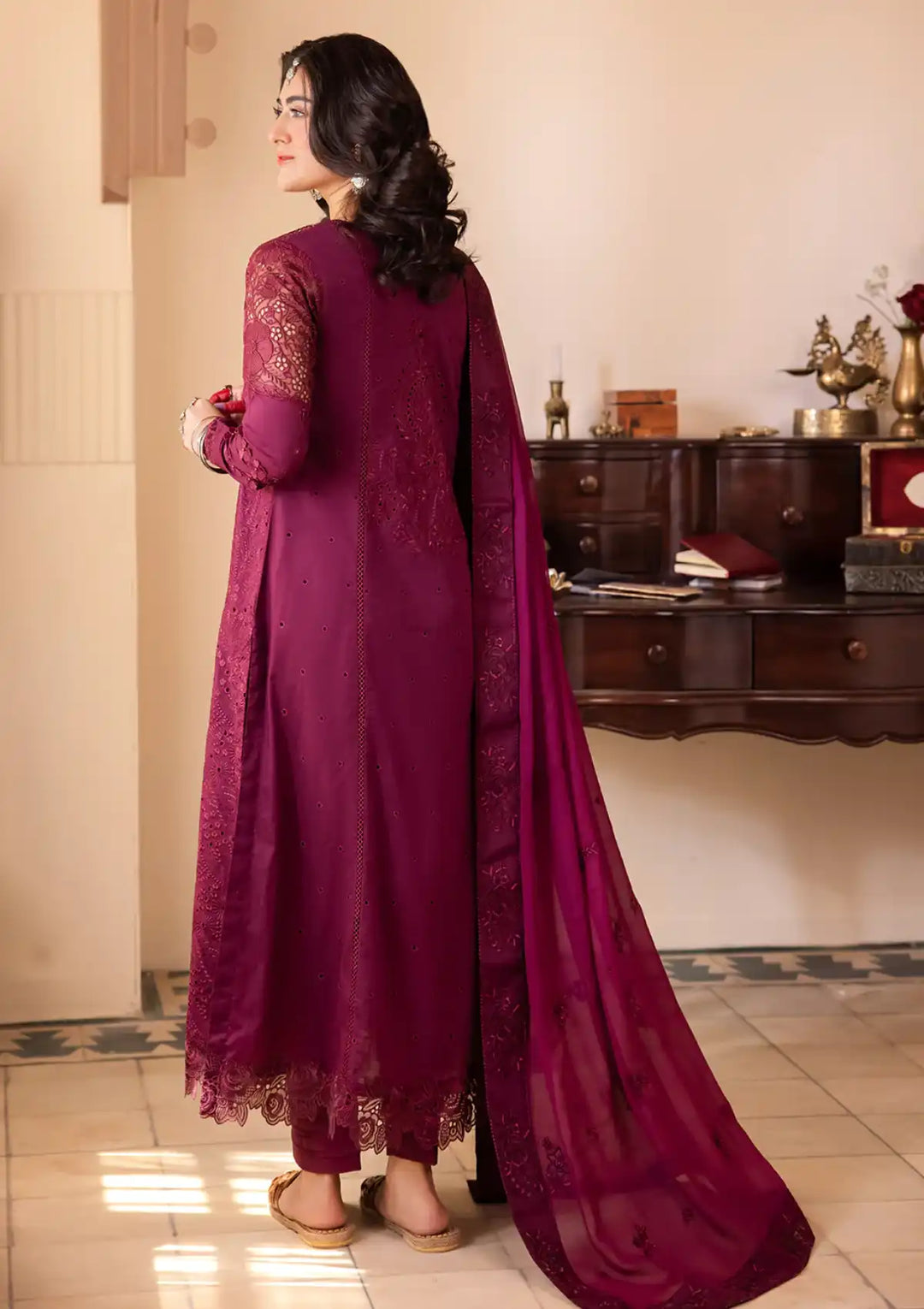 Nani Ka Ghar by Iznik Embroidered Lawn Suits Unstitched 3 Piece IZ24NG NKG-11 Guluband - Luxury Eid Collection