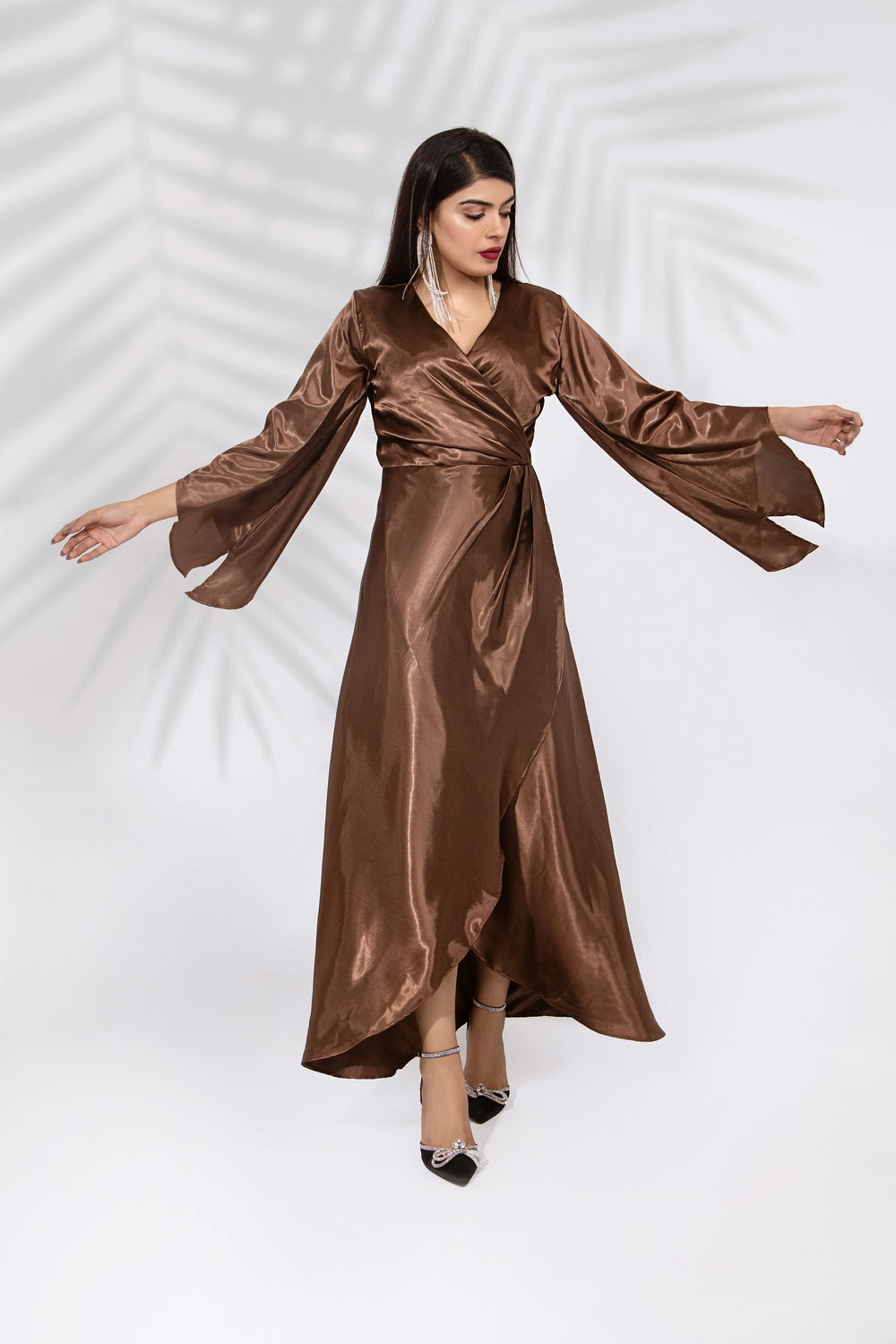 Qais by Syah Women RTW Solids Silk 1 Piece Spaghetti Straps Silk Dress - Festive Collection