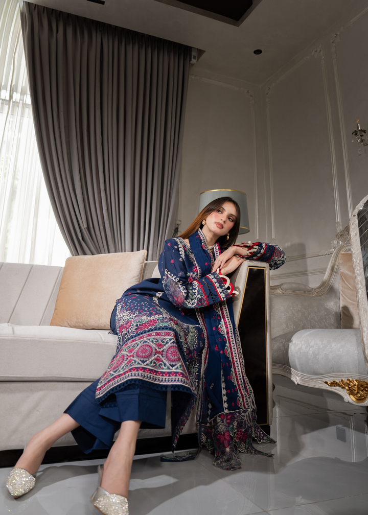 Aria By Meerak RTW Embroidered Lawn 3 Piece Suit Niva Festive Collection