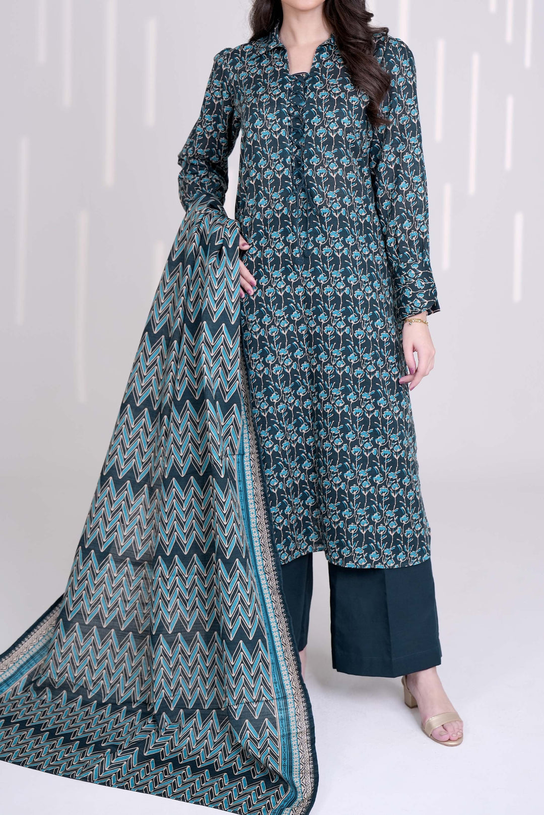Narmin by Narkin's Unstitched Printed Khaddar 3 Piece Suit NN26UK NUWKDP-3165 - Casual Collection