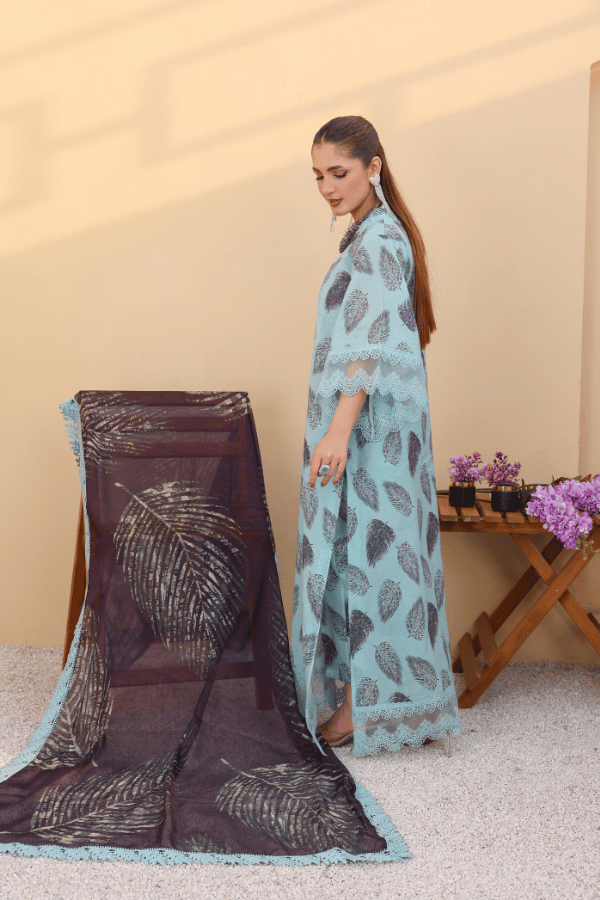 Summer Muse by Huma Gul Unstitched Printed Lawn 3 Piece Suit BLOSSOM HG-803 - Casual Collection