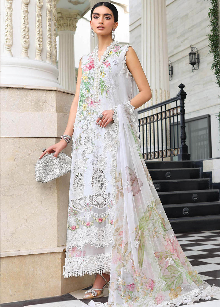 Maria B Unstitched Embroidered Lawn 3 Piece Suit MB26ULE D3 - Eid Collection