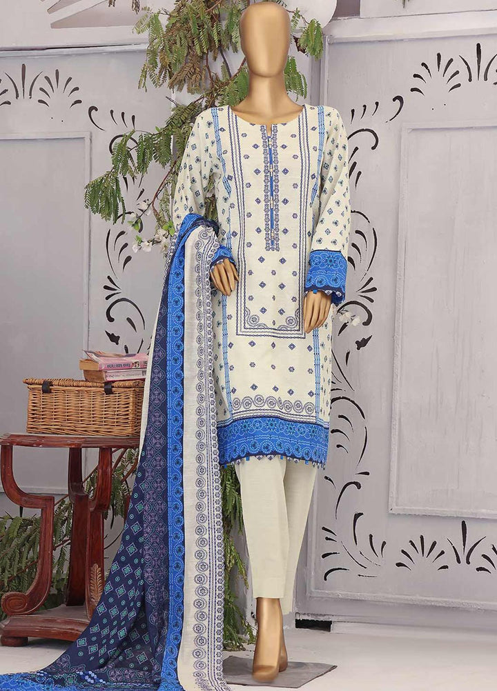 HZ Textiles Embroidered Khaddar Suits Unstitched 3 Piece HZ22PK-V3 PKE-2256 - Winter Collection