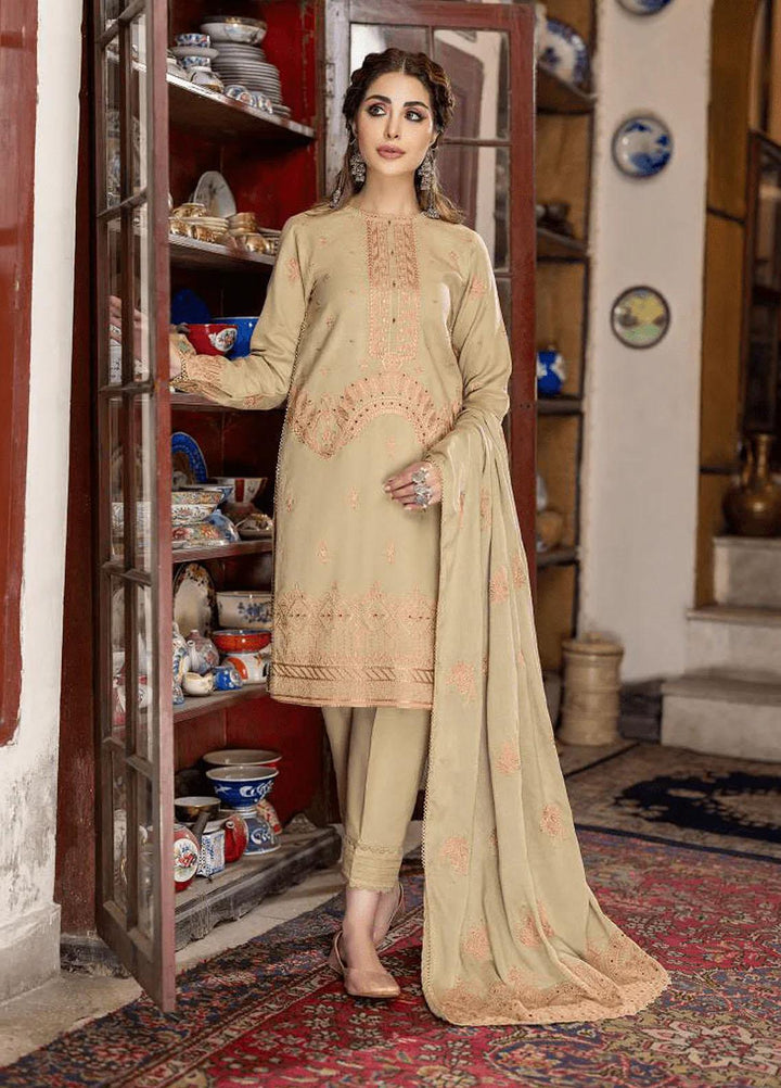 Laadli by Humdum Embroidered Woolen Suits Unstitched 3 Piece HD22L D-07 - Winter Collection