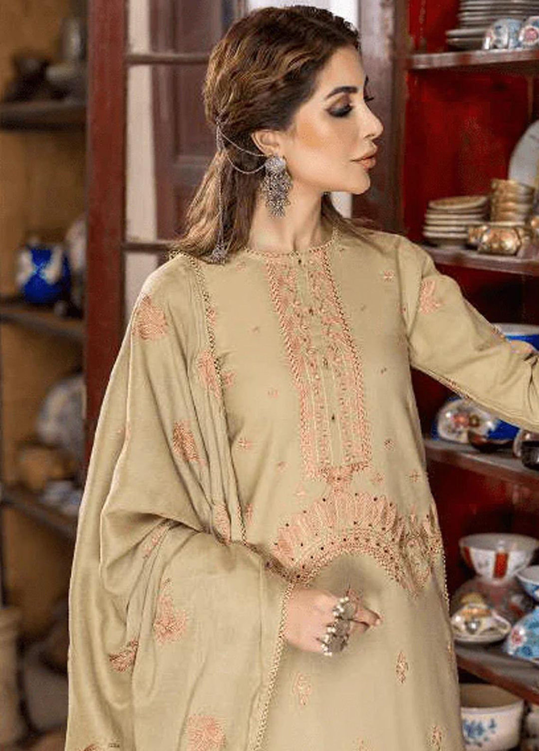 Laadli by Humdum Embroidered Woolen Suits Unstitched 3 Piece HD22L D-07 - Winter Collection