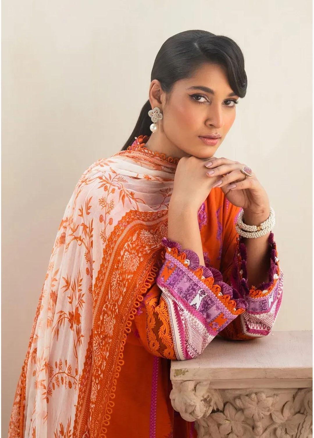 Muzlin By Sana Safinaz Embroidered Lawn Suits Unstitched 3 Piece SS23MZ 14A - Summer Collection