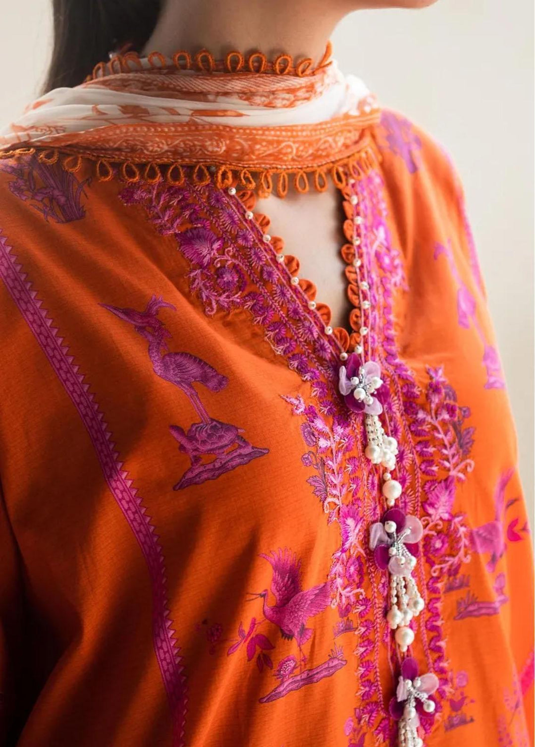 Muzlin By Sana Safinaz Embroidered Lawn Suits Unstitched 3 Piece SS23MZ 14A - Summer Collection