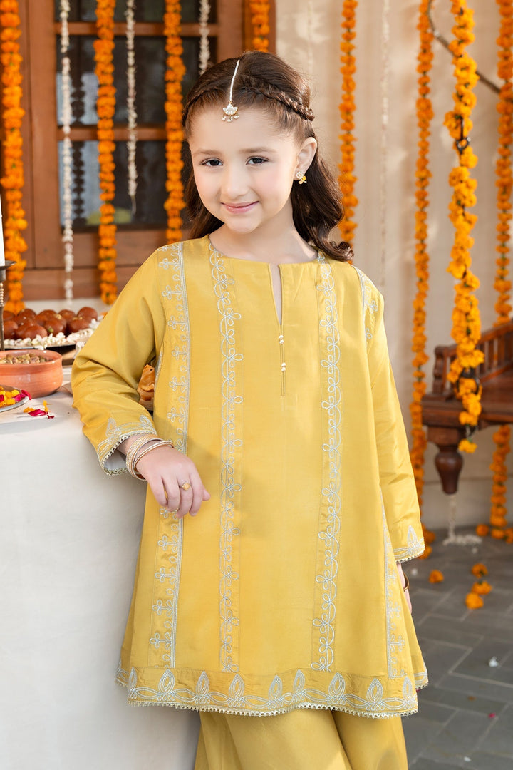 Noore Eid by Panache Girls RTW Embroidered Silk 2 Piece Suit Hoor - Eid Collection