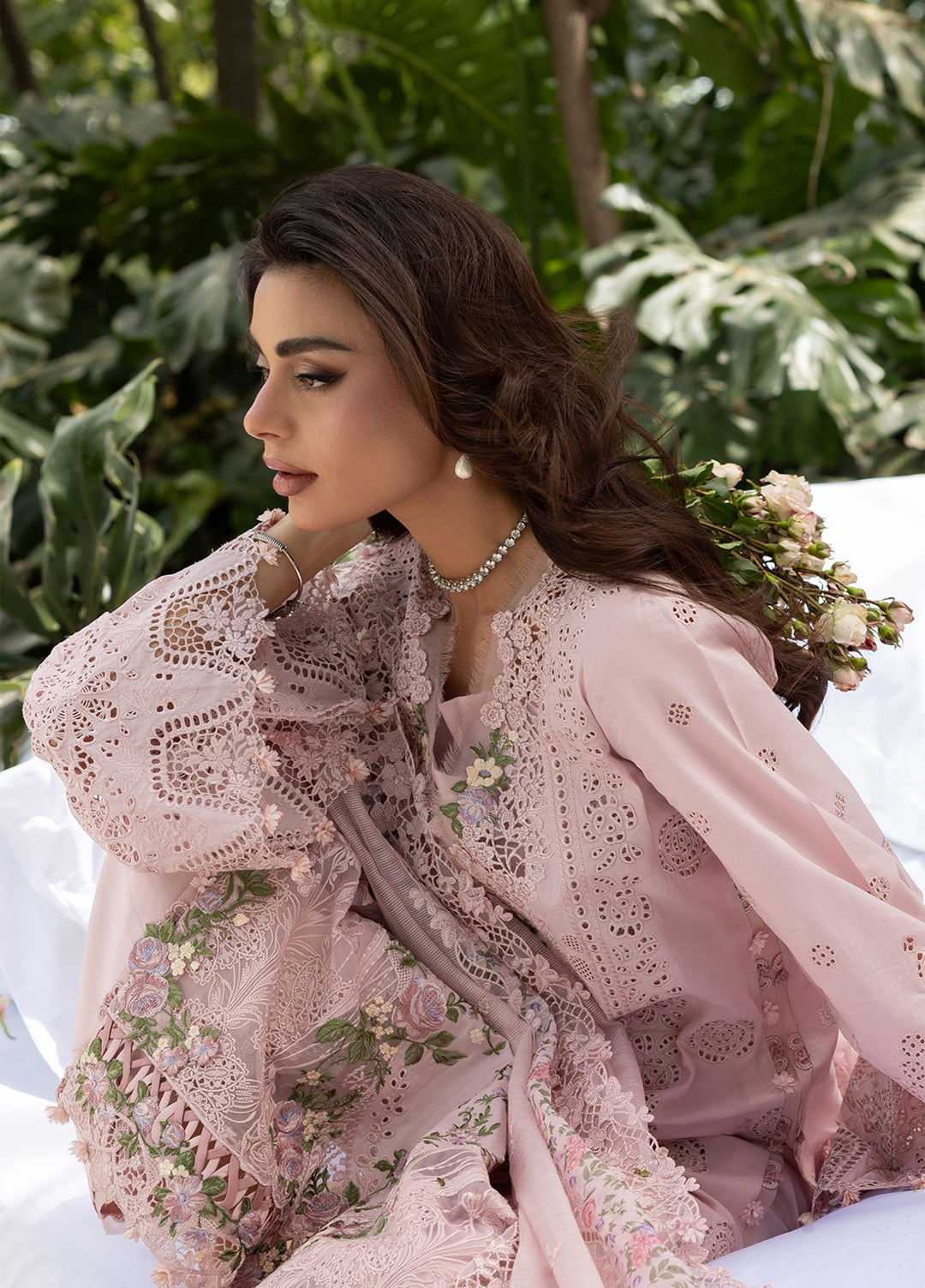 Elaf Premium Unstitched Embroidered Lawn 3 Piece Suit EL26ULF Love Escape ELQ-1B - Festive Collection