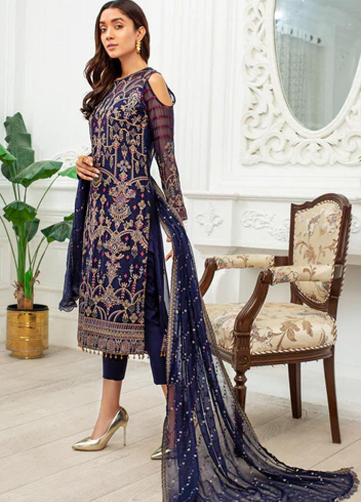 Dastoor by Zarif Embroidered  Suits Unstitched 3 Piece ZD 09 DHANAK - Luxury Collection