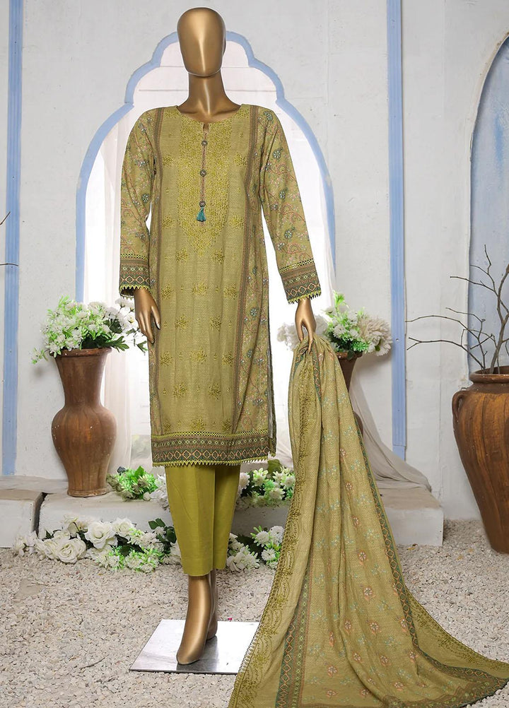 HZ Textiles Embroidered Khaddar Suits Unstitched 3 Piece HZ22PK-V3 PKE-2201 - Winter Collection