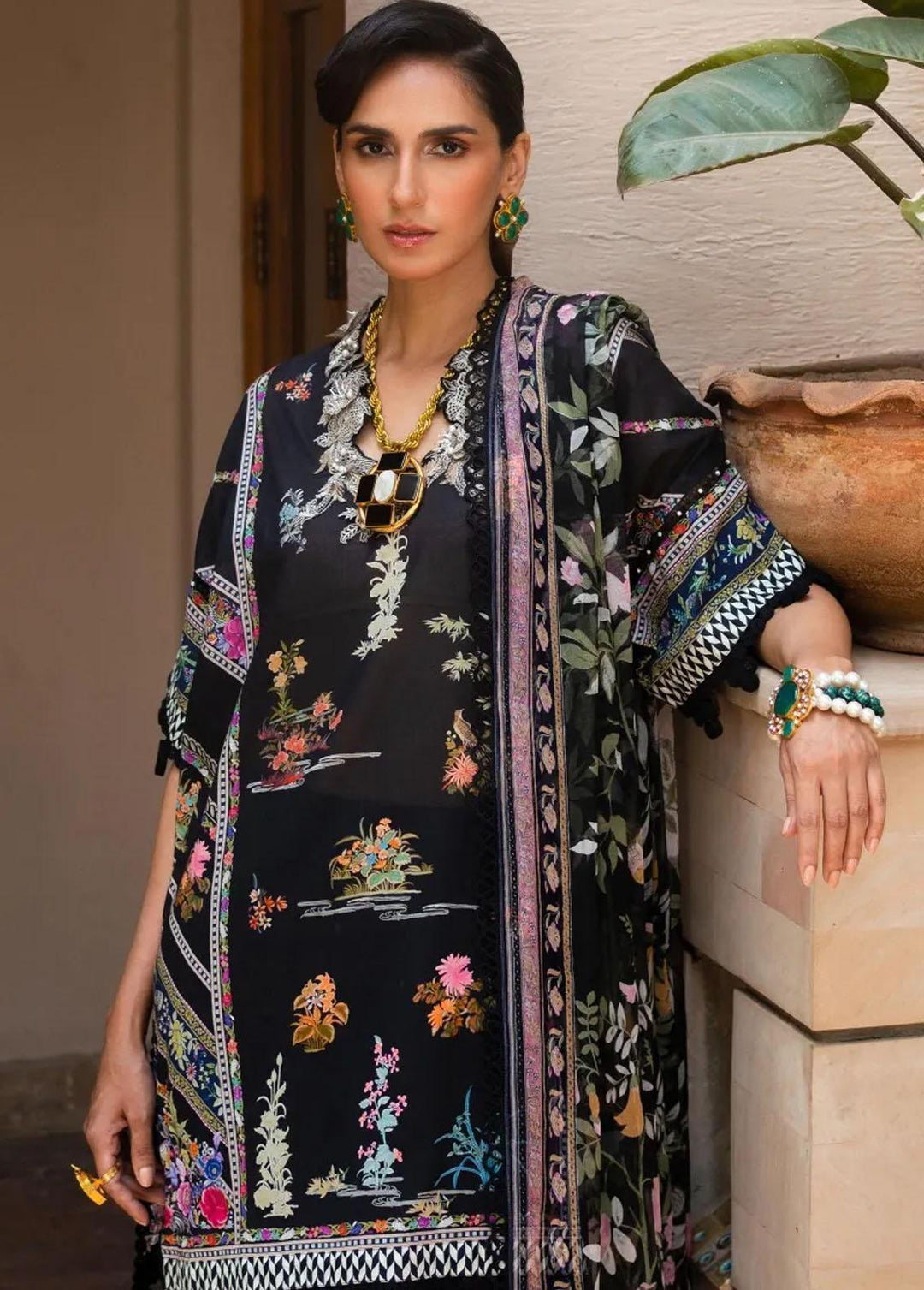 Muzlin By Sana Safinaz Embroidered Lawn Suits Unstitched 3 Piece SS23MZ 13B - Summer Collection
