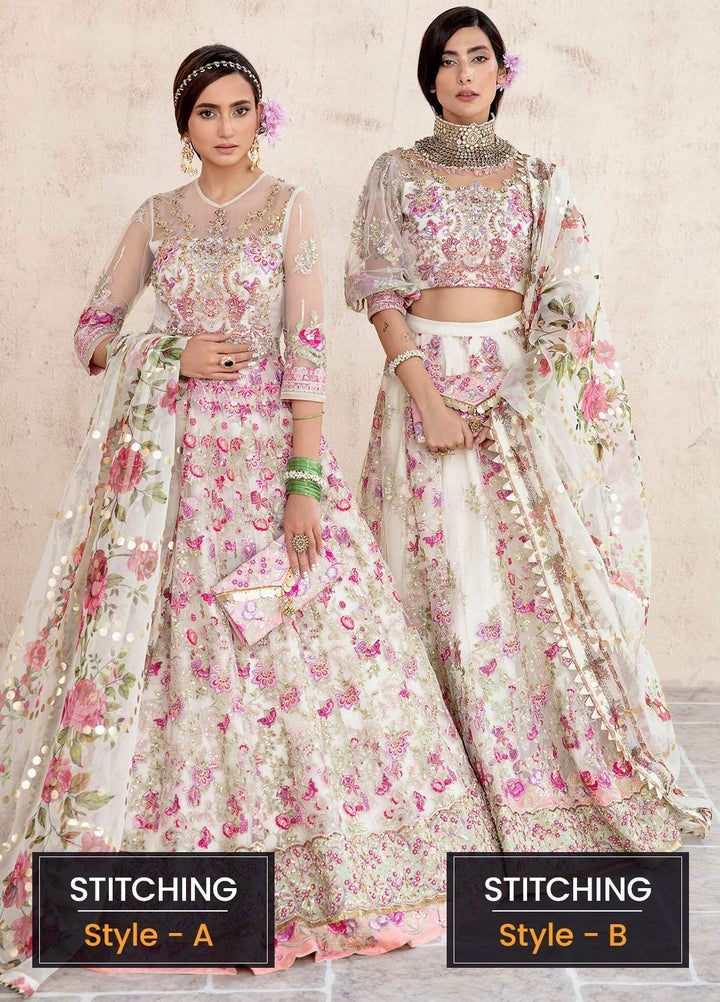 Sakhiyan by Asifa & Nabeel Embroidered Net Suits Unstitched 3 Piece AN22SSF-02 Hayat - Festive Collection