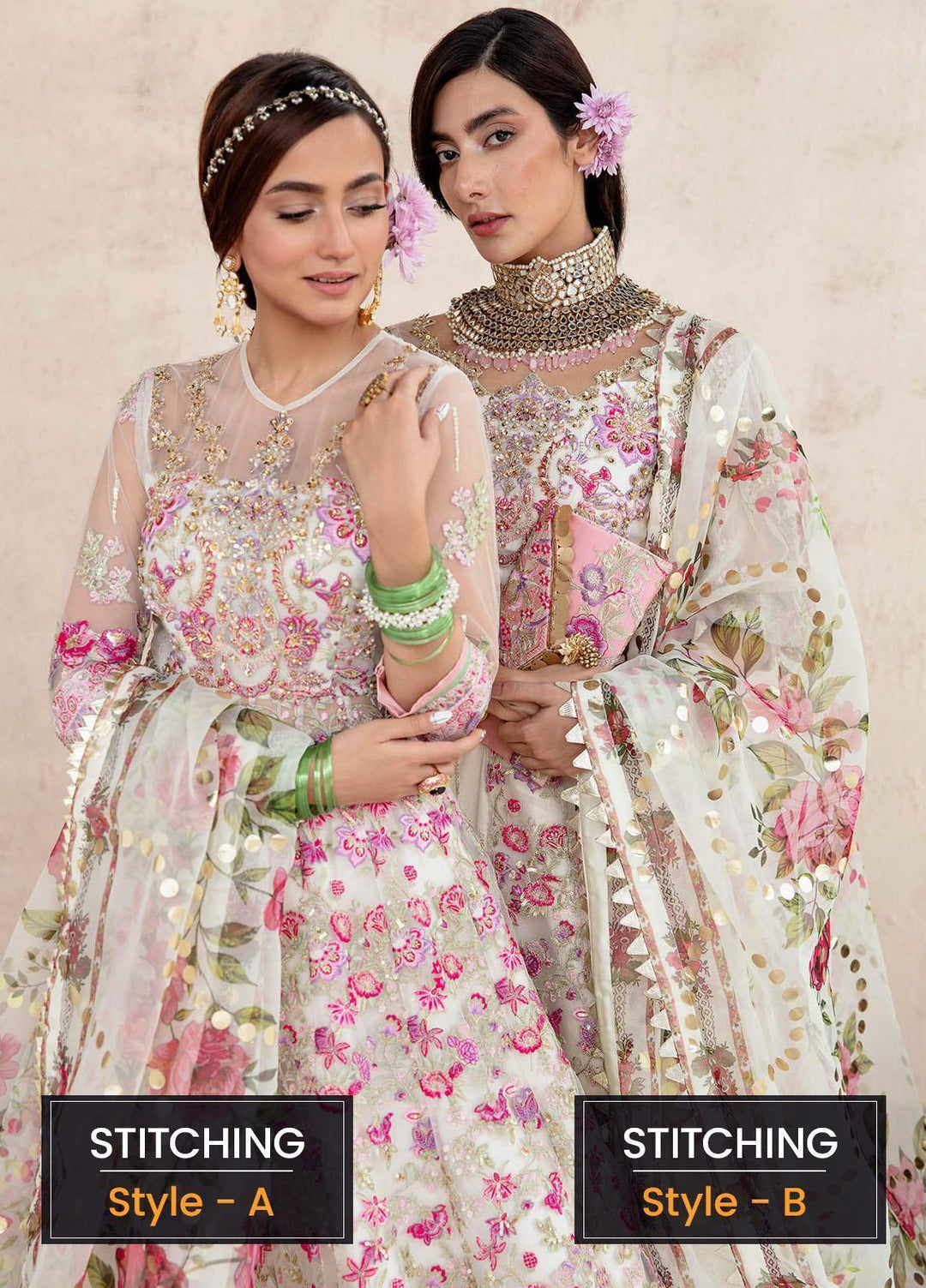 Sakhiyan by Asifa & Nabeel Embroidered Net Suits Unstitched 3 Piece AN22SSF-02 Hayat - Festive Collection