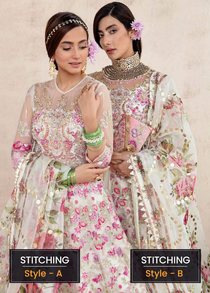 Sakhiyan by Asifa & Nabeel Embroidered Net Suits Unstitched 3 Piece AN22SSF-02 Hayat - Festive Collection