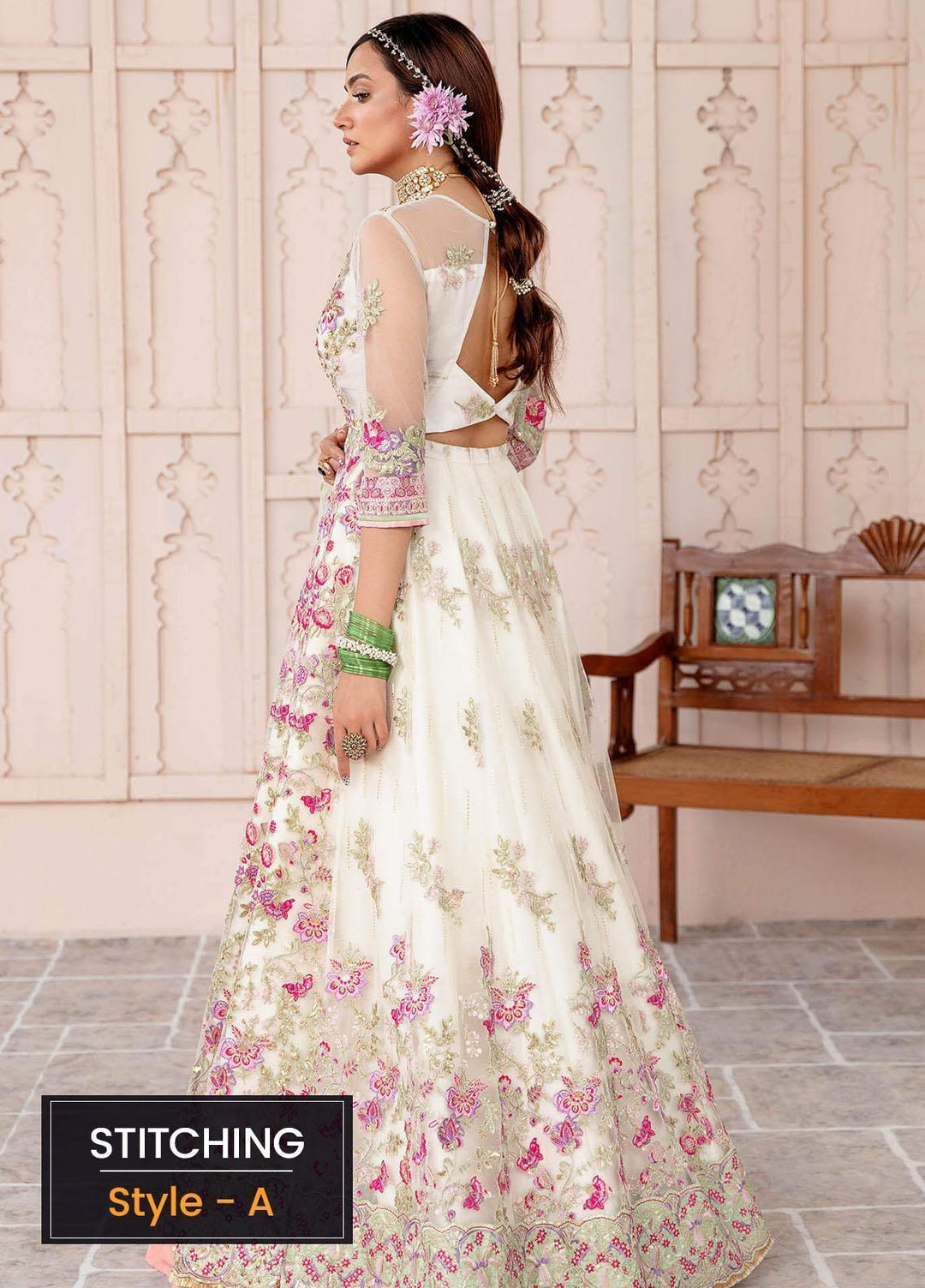 Sakhiyan by Asifa & Nabeel Embroidered Net Suits Unstitched 3 Piece AN22SSF-02 Hayat - Festive Collection